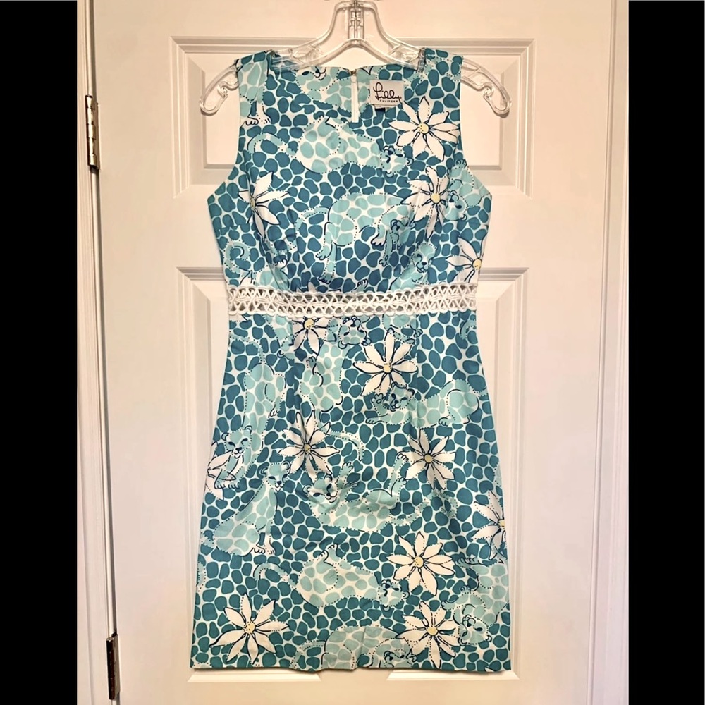 Lilly Pulitzer vintage dress in White Leopard Lounge print